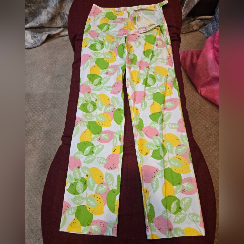 Lilly Pulitzer Lemon Leaf Print Pants